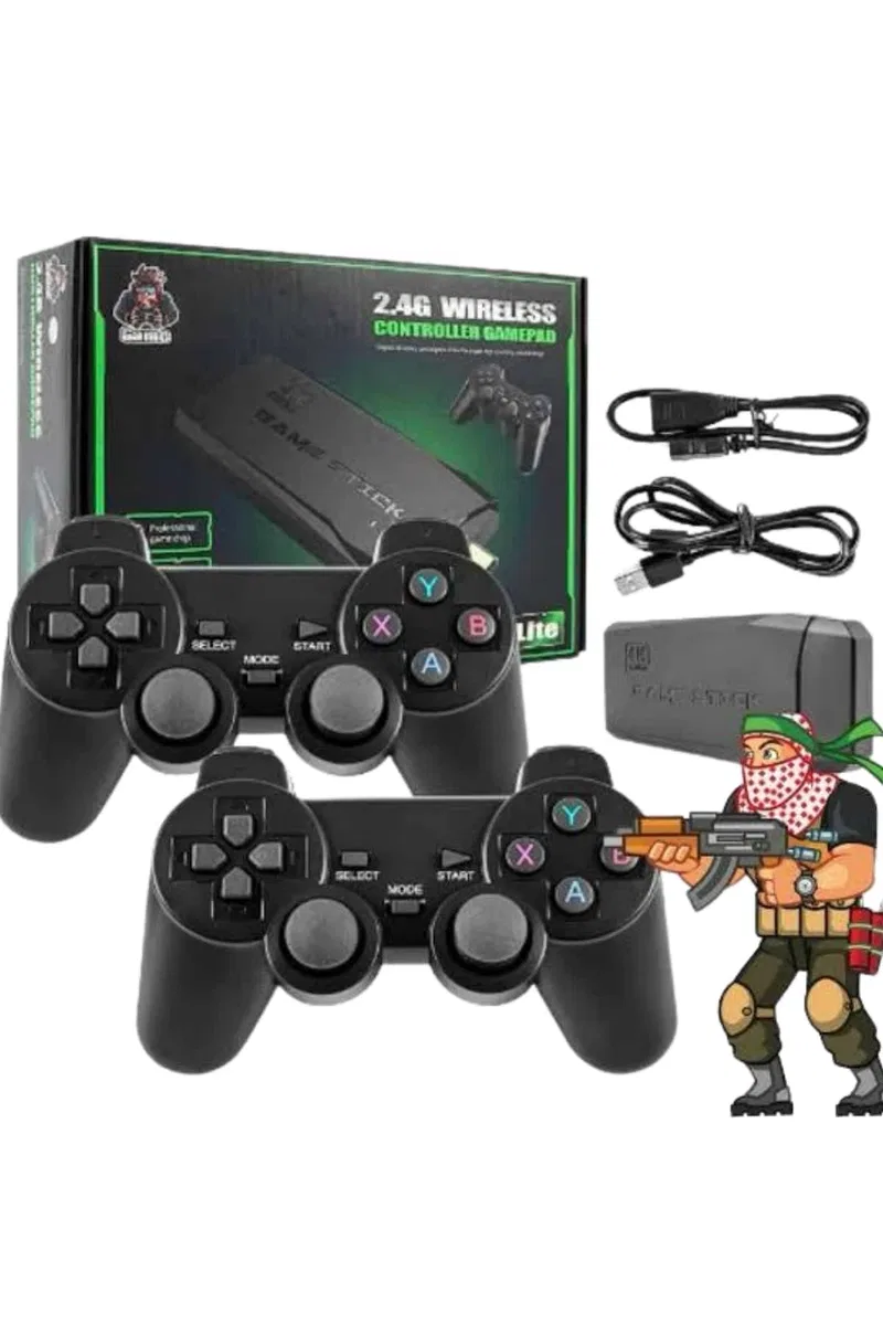 2. 4g Uyumlu Kablosuz Çift Kol Atari Retro 20000 Oyun Game Stick görsel 2