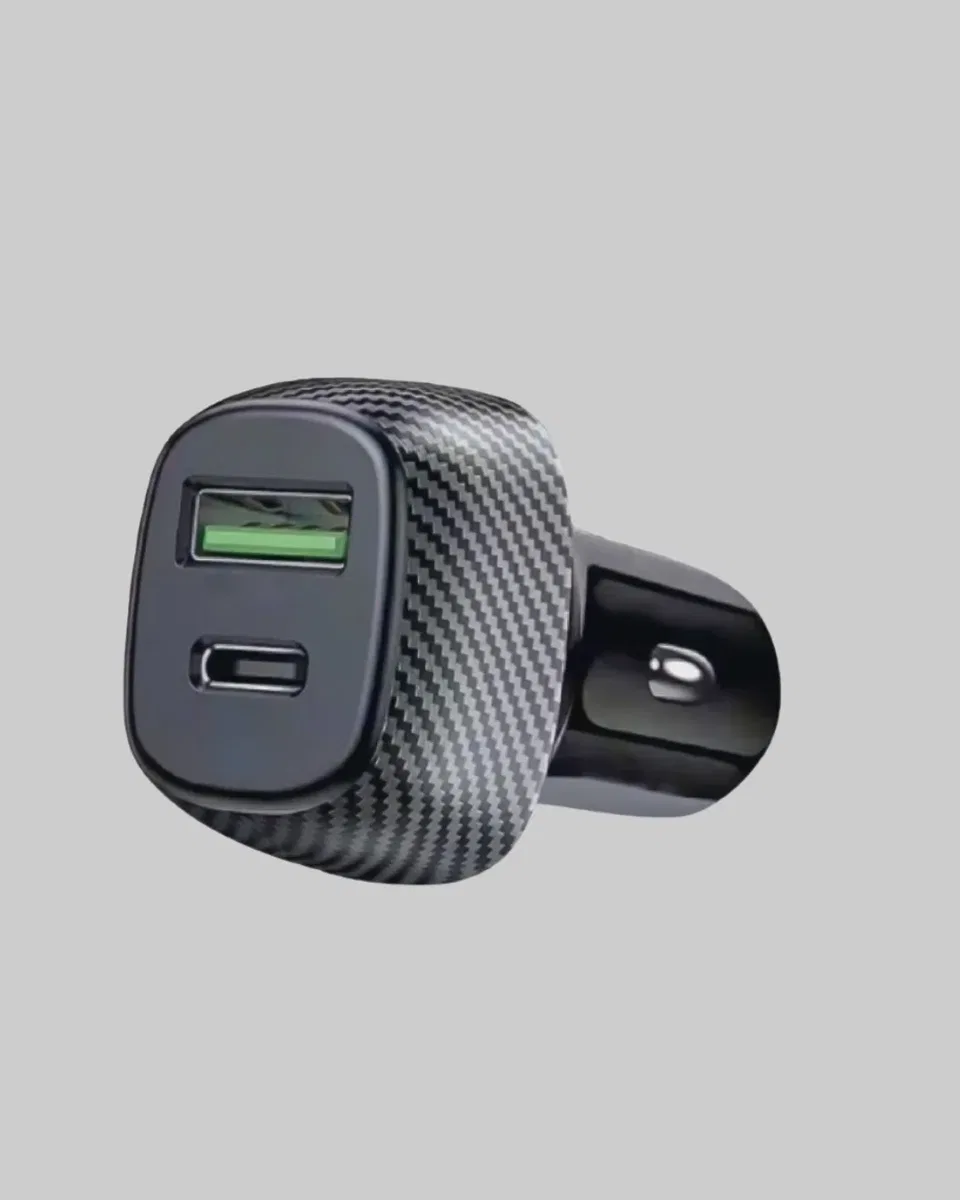 PD Destekli 38W Araç Şarj Başlığı Type-C + USB Çift Çıkış Hızlı Şarj görsel 3