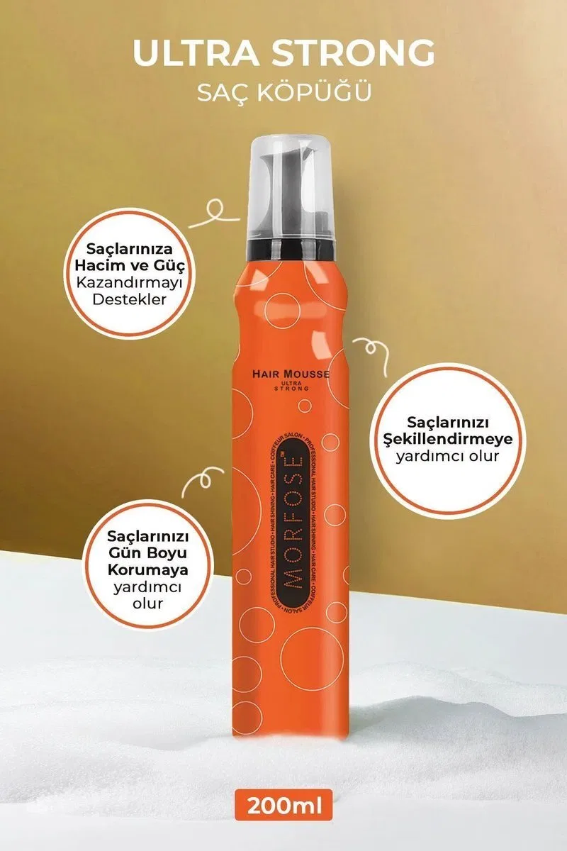 Ultra Strong Saç Köpük 200 ML - Ultra Güçlü Tutuş - mrfs görsel 3