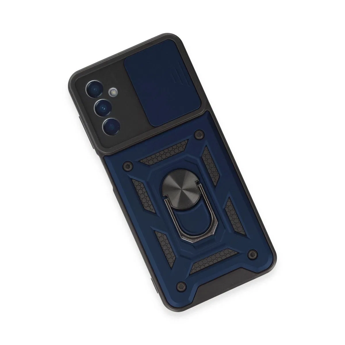 Samsung Galaxy M14 5g Kılıf Pars Lens Yüzüklü Silikon - Lacivert görsel 4