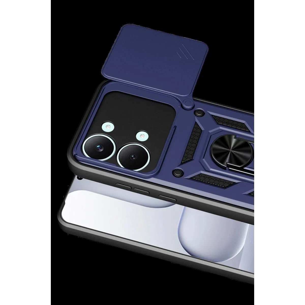 Xiaomi Poco X8 Pro Max Pars Lens Yüzüklü Silikon - Lacivert görsel 2
