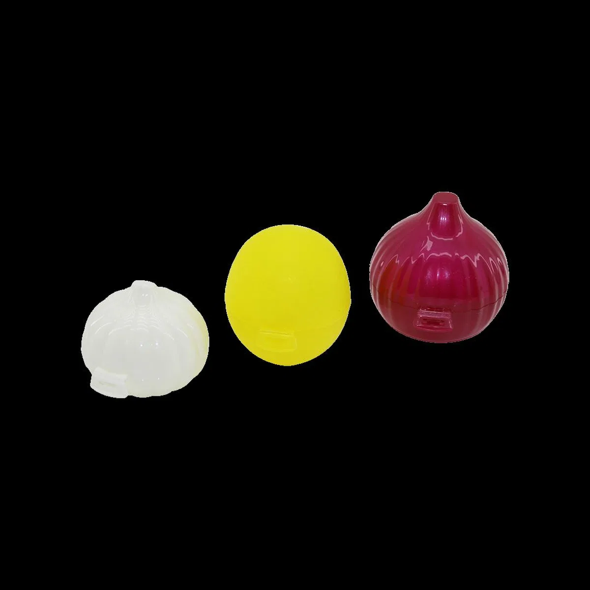3'lü Renkli Plastik Saklama Kutusu - Limon, Soğan, Sarımsak görsel 2