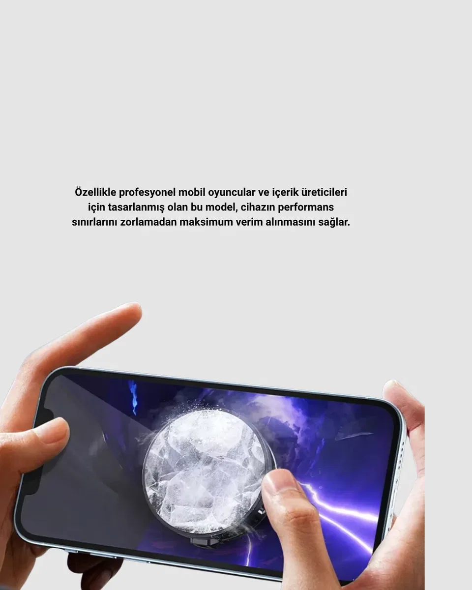 Mobil Oyun Telefon Soğutucusu Yarı İletken Hızlı Soğutmalı ve Sessiz Fanlı görsel 3