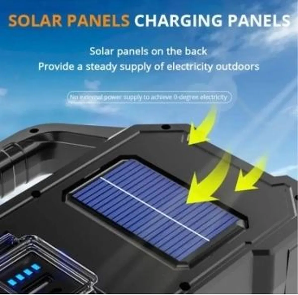 Polizei P-880a Solar Powerbanklı Şarjlı Taşınabilir Güçlü Fener görsel 5
