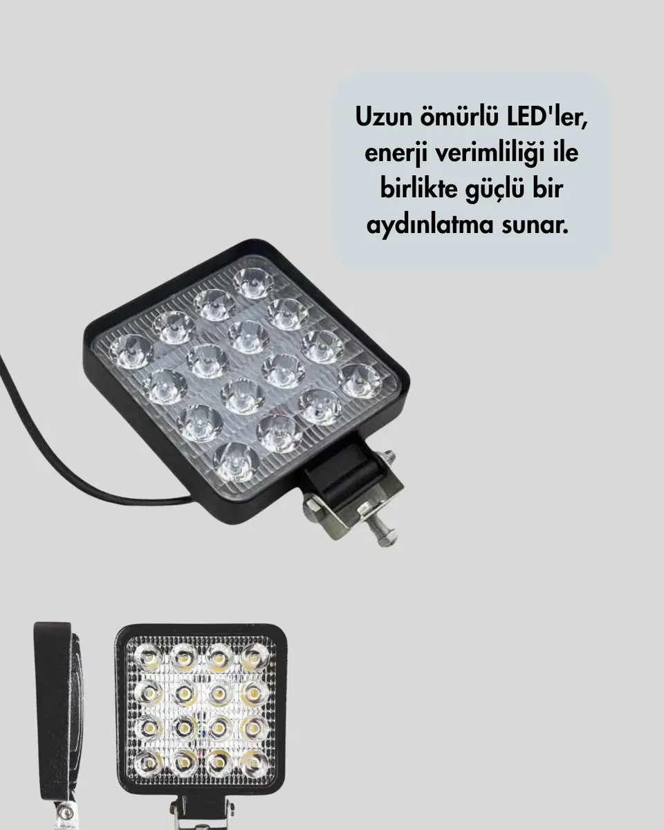 Yoğun Işık Gücüne Sahip LED Far | Traktör, Off-Road ve Kamyonet Uyumlu görsel 4