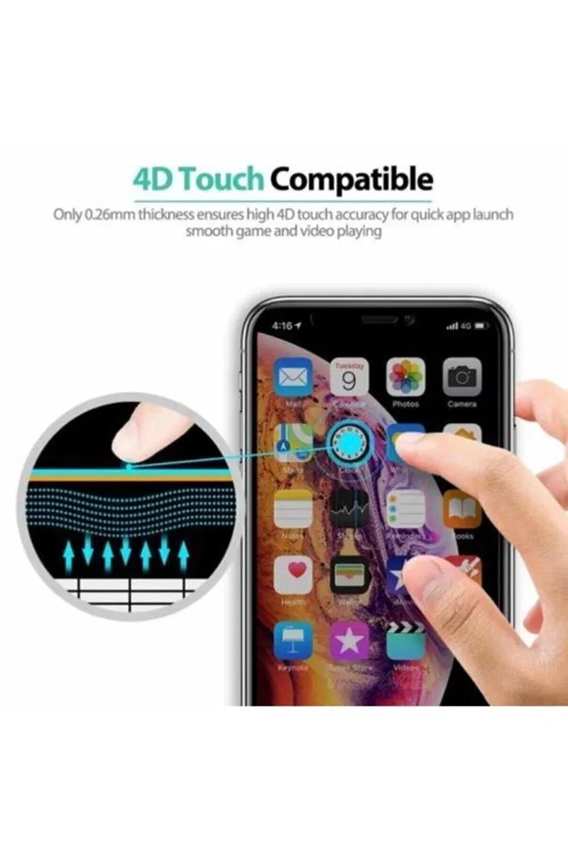 Iphone 11 Pro Uyumlu Hayalet Ekran Gizli Tam Kaplayan Kırılmaz Cam Seramik Ekran Koruyucu Film görsel 4