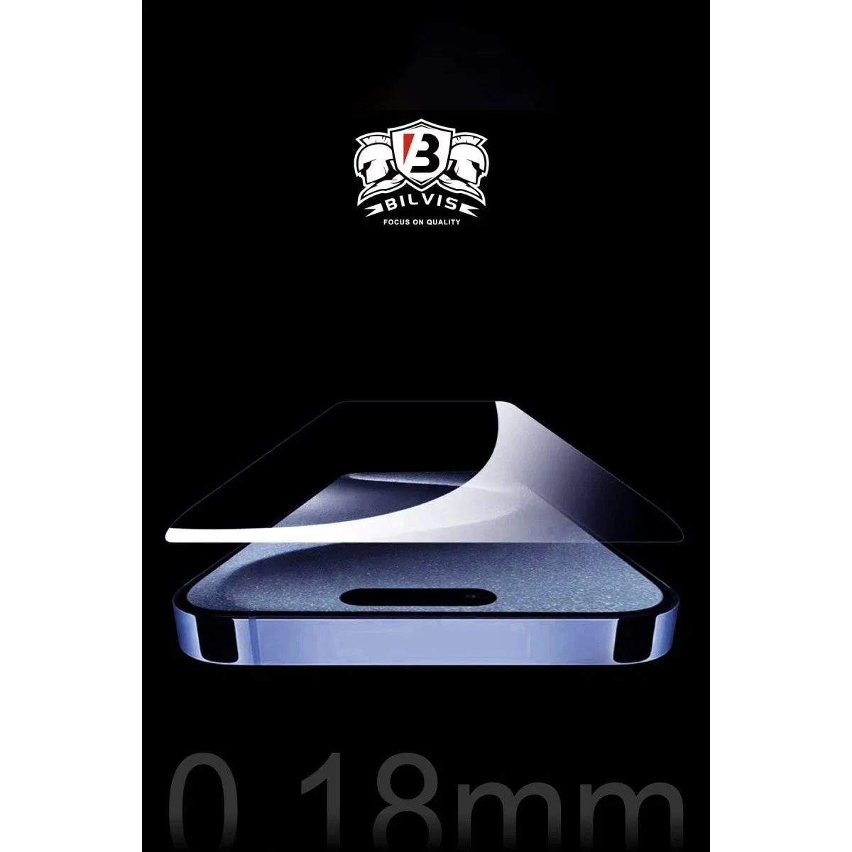 Apple İphone 15 Pro Max Bilvis 0. 18mm Plus Cam Ekran Koruyucu görsel 3
