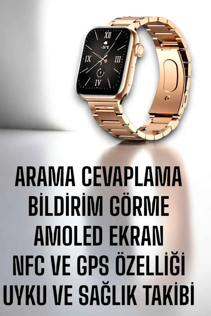 Akıllı Saat Bileklik Hediyeli Uzun Pil Ömrü GPS Takibi görsel 4