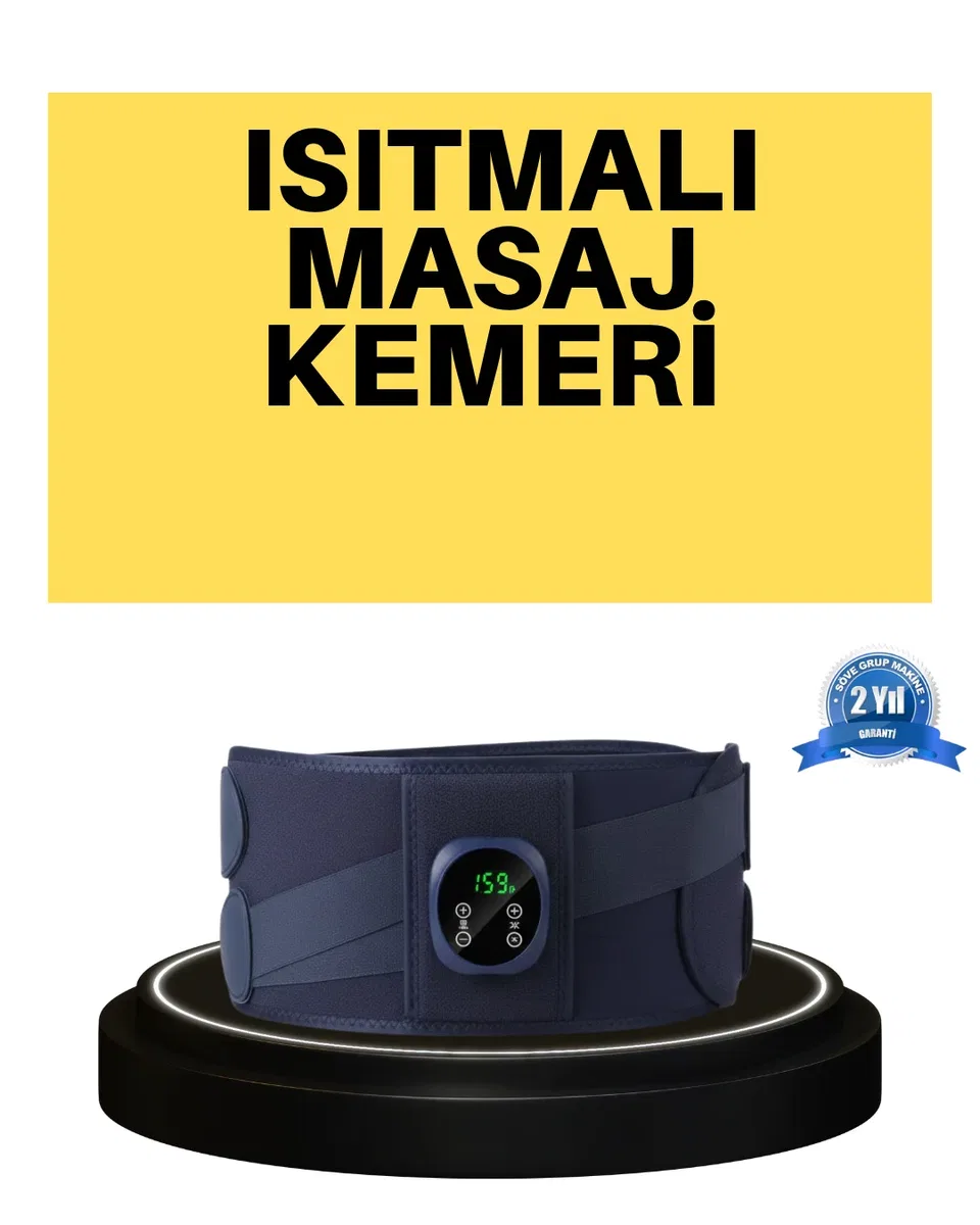 Dijital Ekranlı Isıtmalı Masaj Kemeri Bel Çevresi 100 cm Altı İçin Uygun