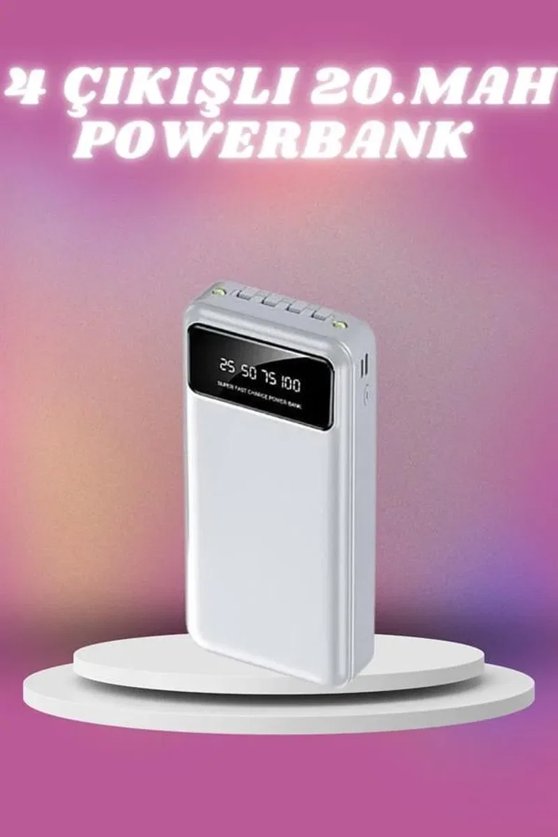 4 Çıkışlı 20. 000 MAH Powerbank Taşınabilir Çoklu Giriş görsel 2