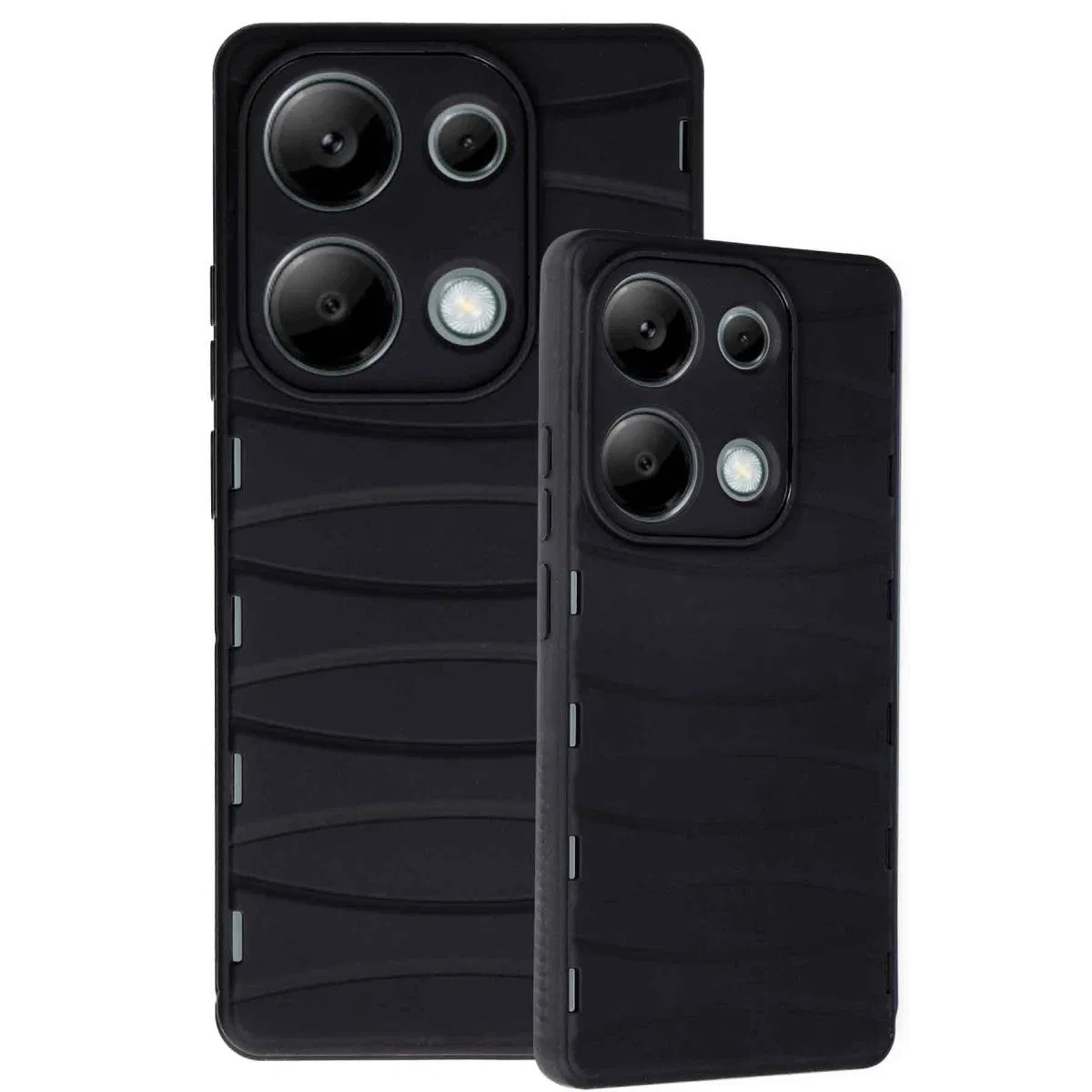 Xiaomi Redmi Note 13 Pro 4g Kılıf Bibercas Silikon Kapak - Siyah görsel 3