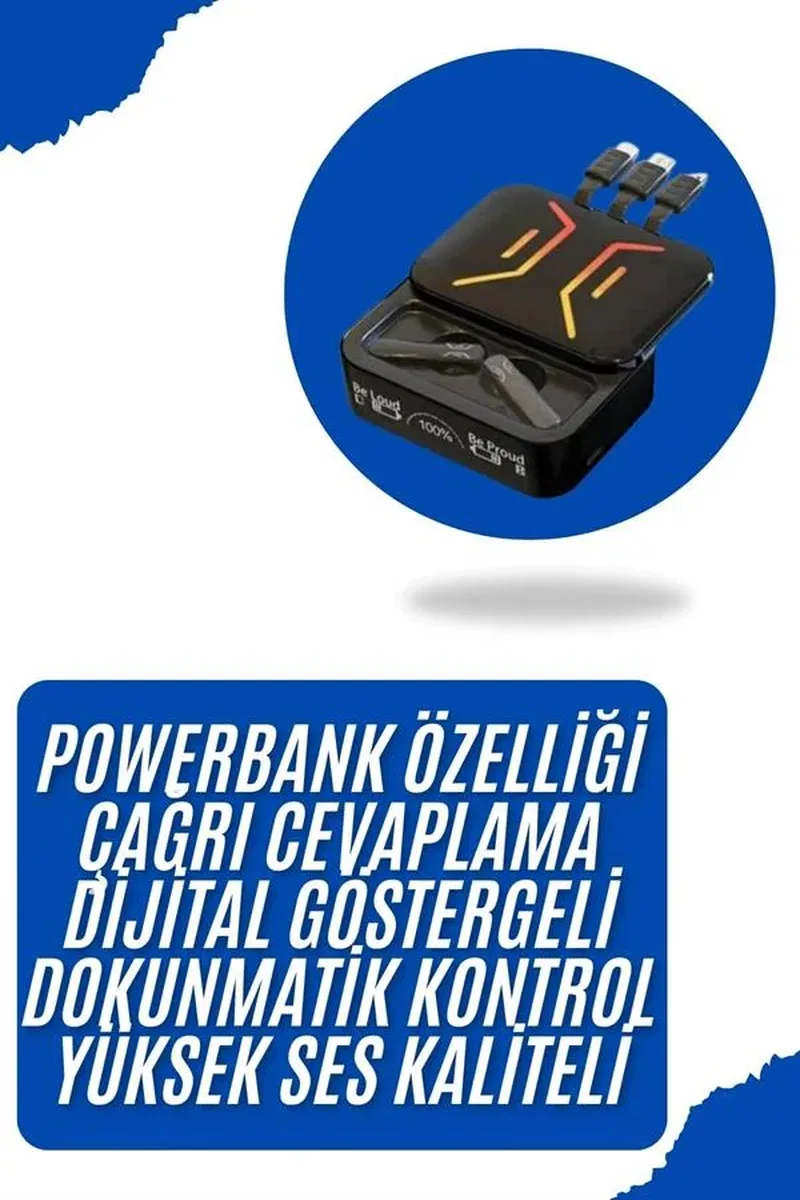 Gaming Bluetooth Kulaklık Dahili Powerbank Kablolu Düşük Gecikmeli Bluetooth 5. 2