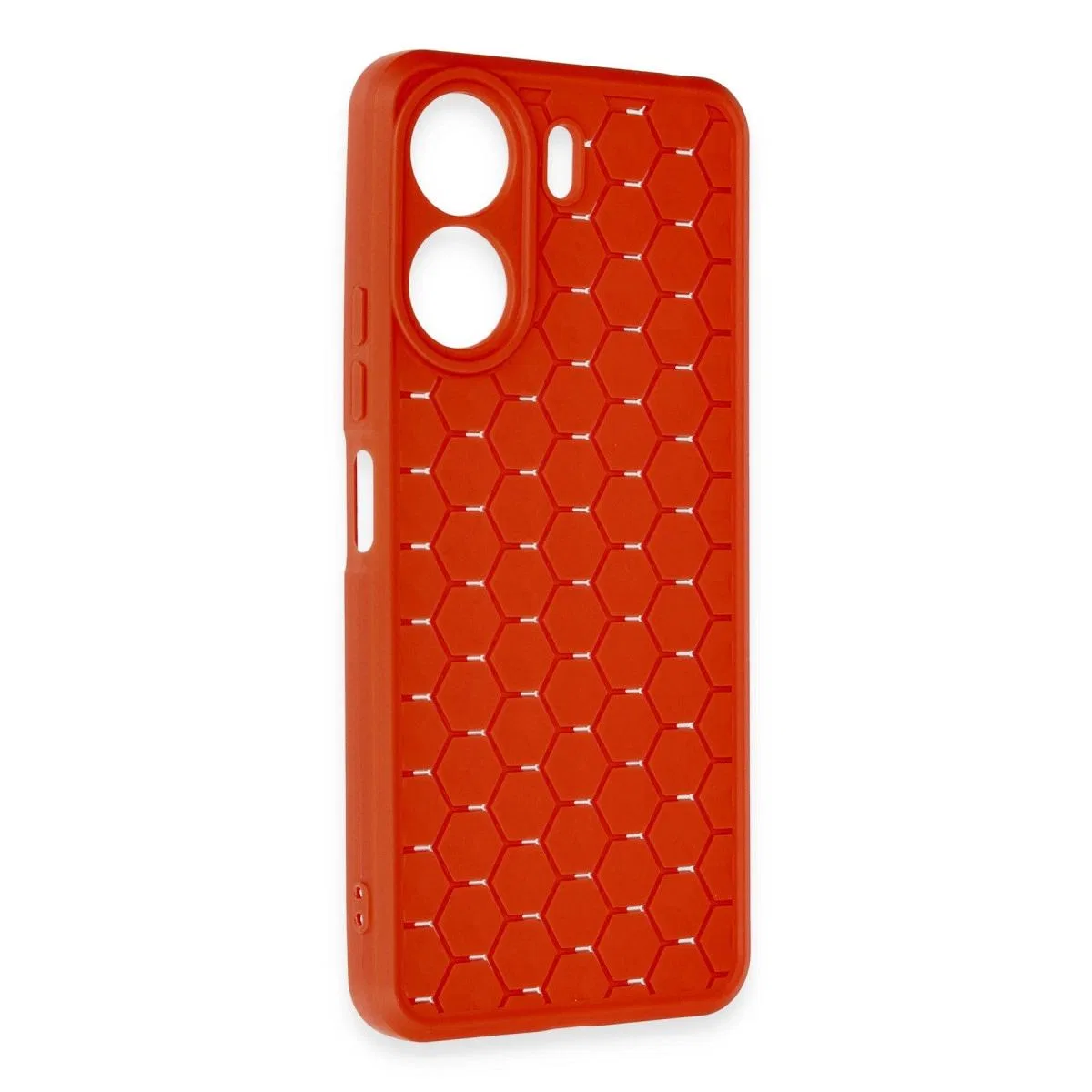 Xiaomi Redmi 13c Kılıf Petek Silikon Kapak - Kırmızı görsel 3