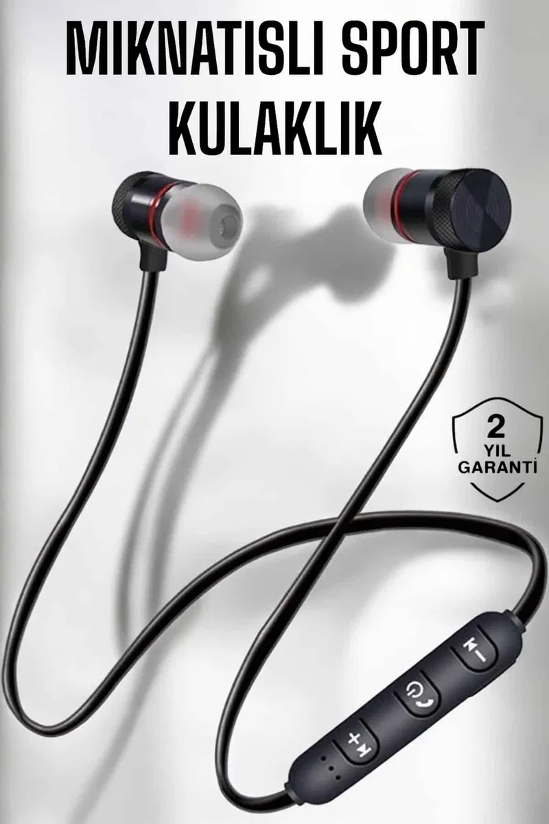 Kablolu Mıknatıslı Sport Kulaklık Bluetooth Bağlantılı