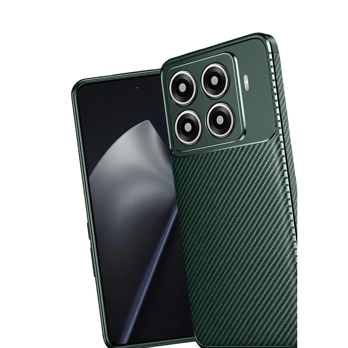 Xiaomi Mi 15t Pro Auto Focus Karbon Kapak - Koyu Yeşil görsel 3