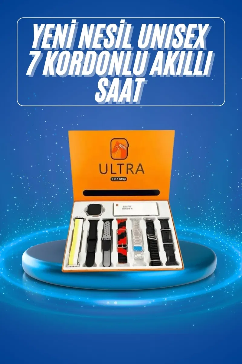 Akıllı Saat Çağrı Cevaplayabilen Unı 7 Kordonlu Müzik Dinleme
