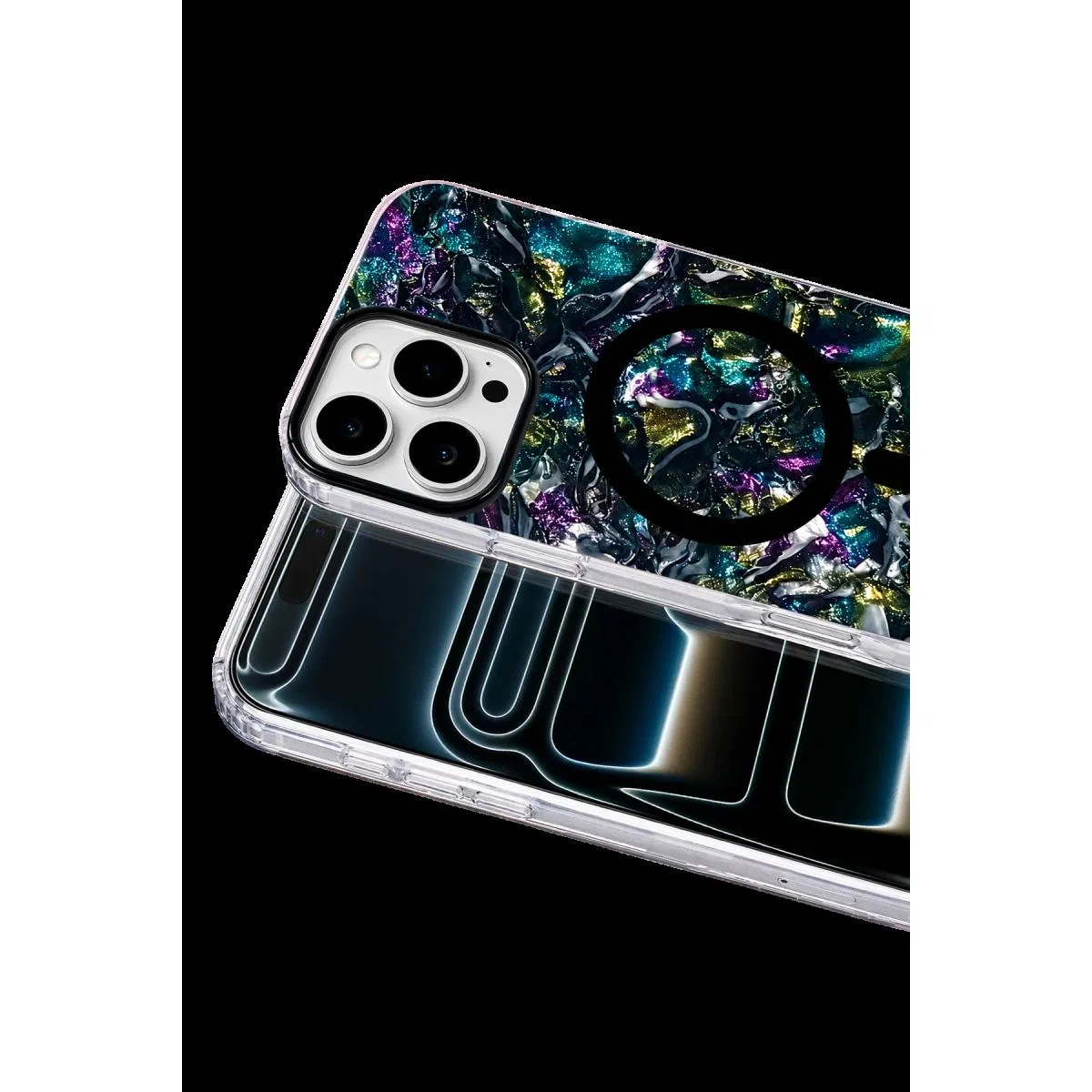Onegif Apple İphone 16 Pro Max Mila Dalgalı Magsafe Kapak - Lacivert görsel 2