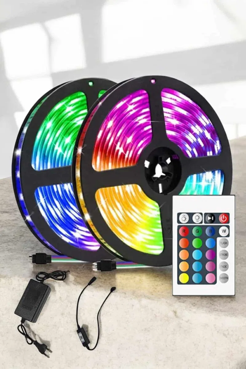 Yeni Nesil RGB Işıklı 10Metre Şerit LED Kumandalı Kullanım görsel 2
