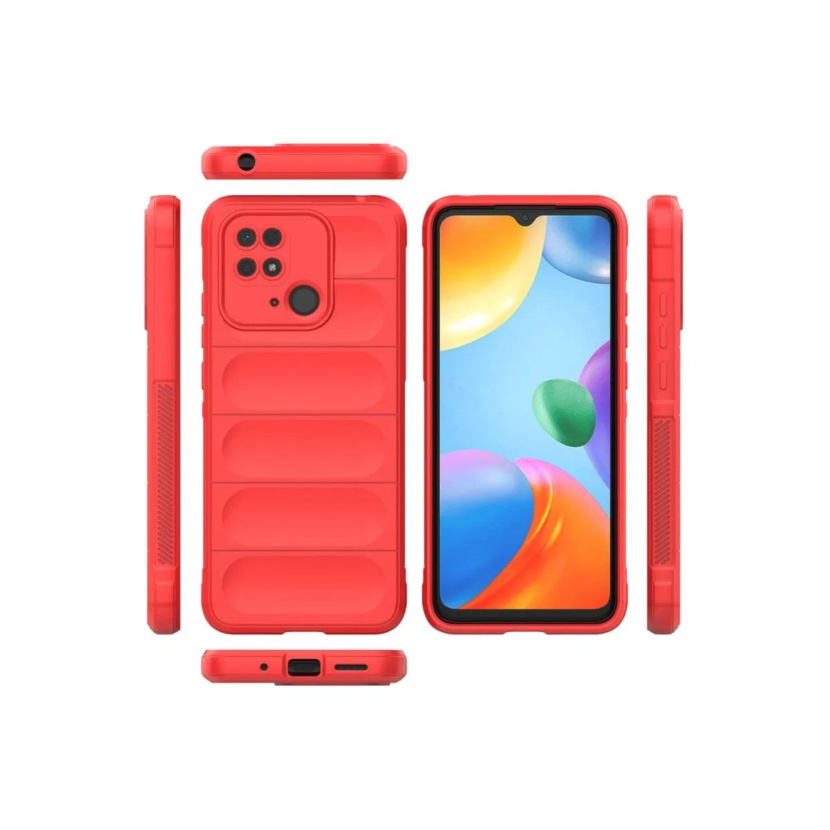 Xiaomi Redmi 10c Kılıf Optimum Silikon - Kırmızı görsel 3