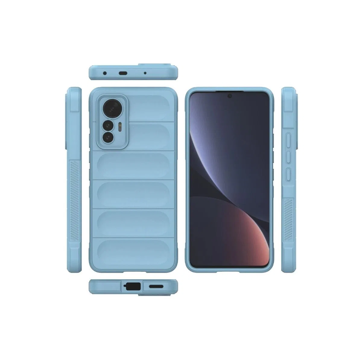 Xiaomi Mi 12 Lite Kılıf Optimum Silikon - Sky Blue görsel 3