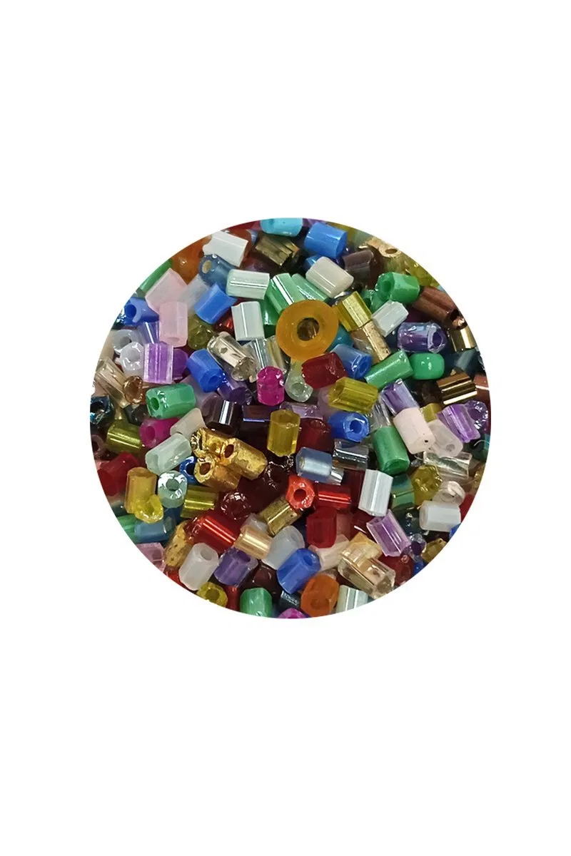 Kesme Cam Boncuk 2mm - 60 Gram - Karışık Renkli - BNC357 görsel 2