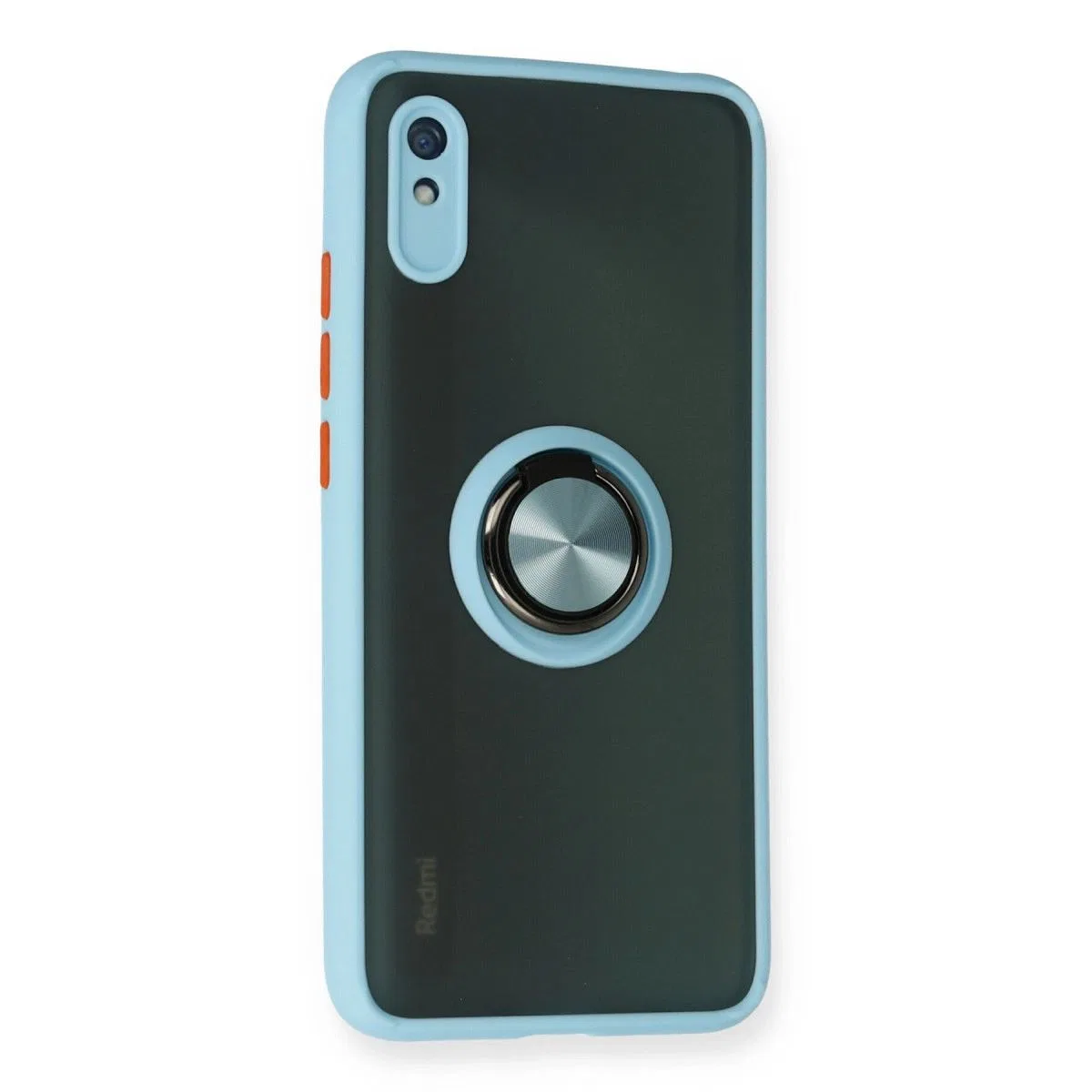 Xiaomi Redmi 9a Kılıf Montreal Yüzüklü Silikon Kapak - Buz Mavi görsel 2