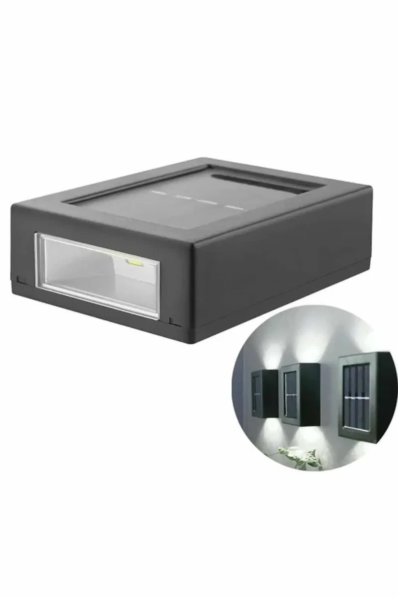 Dekoratif Duvar Lambası Solar Güneş Enerjili Bahçe Aydınlatması görsel 4