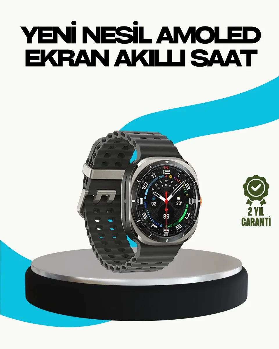 Kablosuz Şarjlı Akıllı Saat Tüm Telefonlarla Uyumlu Çok Fonksiyonlu