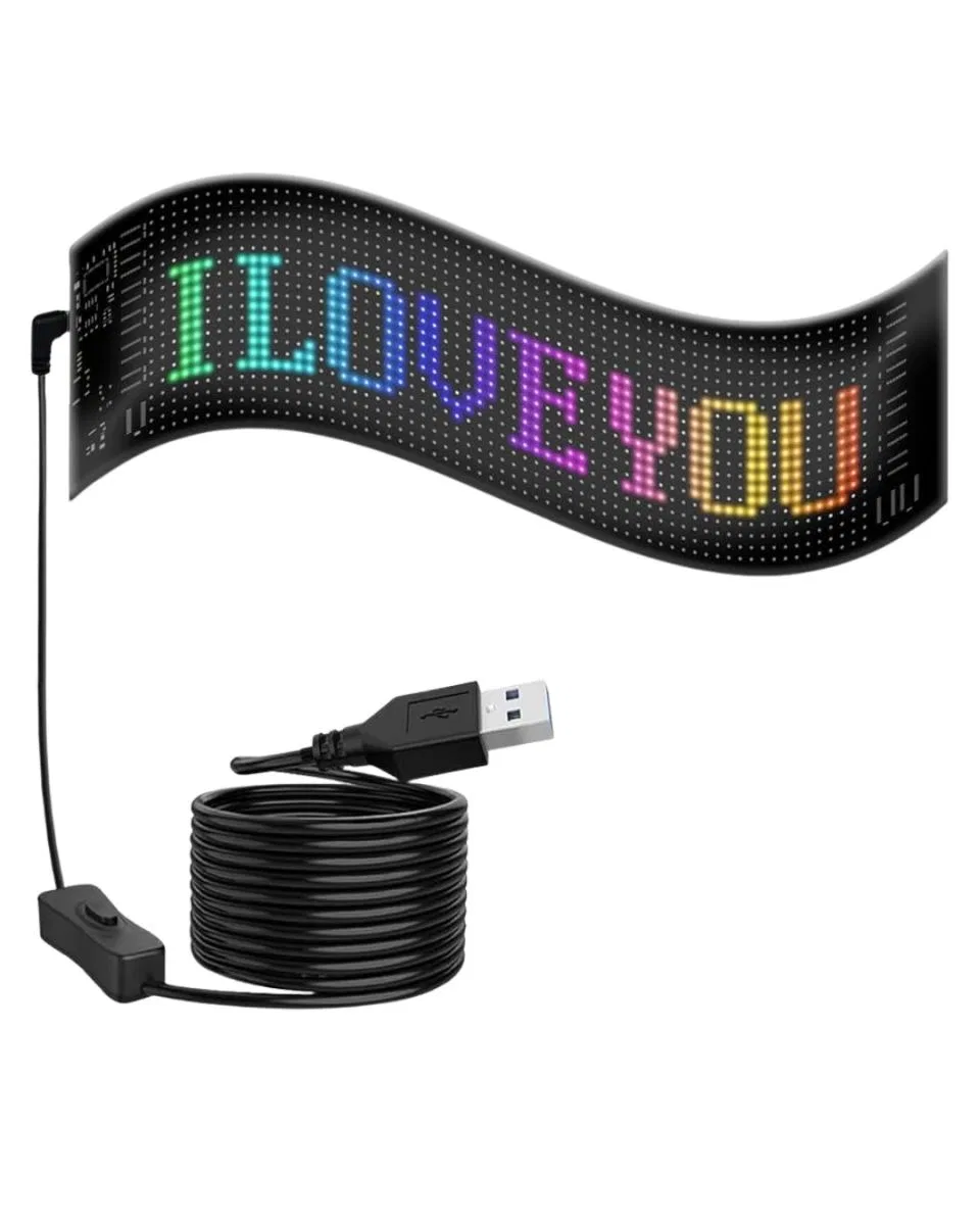 Rgb Led Yazı Paneli Telefon Kontrollü Kayan Yazı Animasyonlu Ekran görsel 5