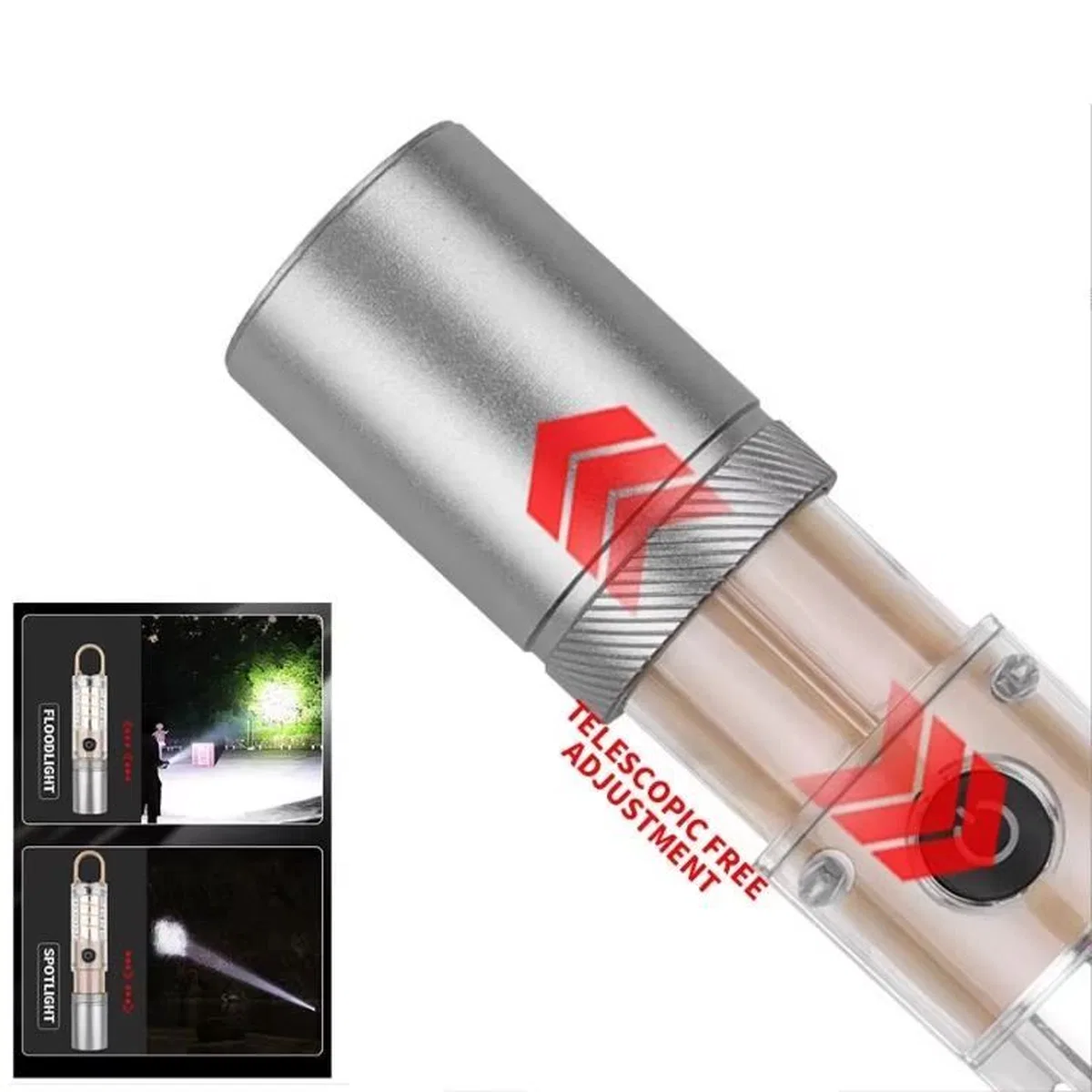 Ps-8915 10w Zoomlu Led Powerbank Özellikli Şarjlı Kamp El Feneri görsel 5