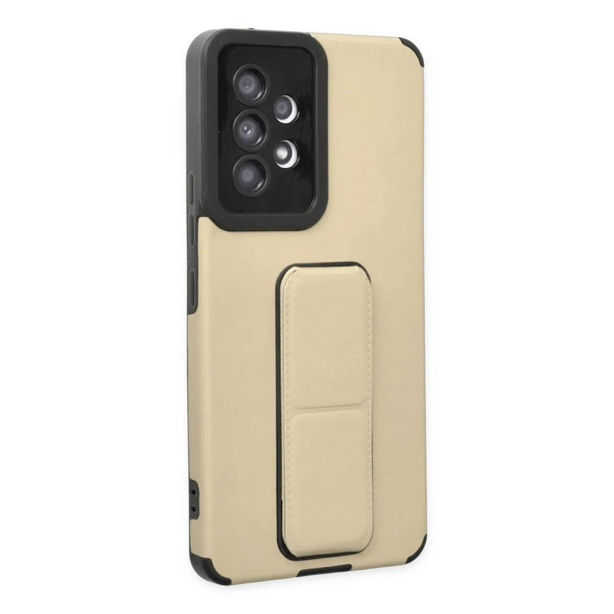 Samsung Galaxy A53 5g Kılıf Mega Standlı Silikon - Gold görsel 2