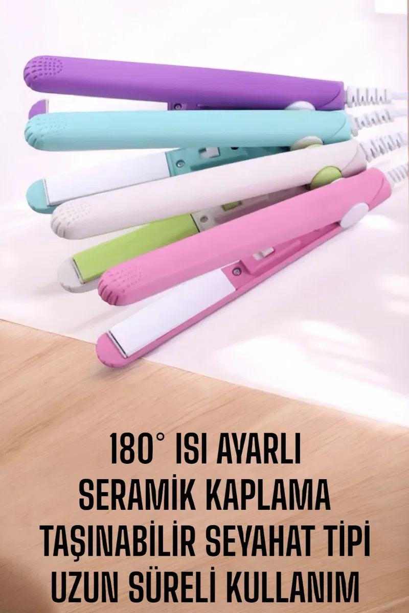 180°C Isı ve Uzun Süre Kalıcı Düzlük Sağlayan Mini Saç Düzleştirici görsel 4