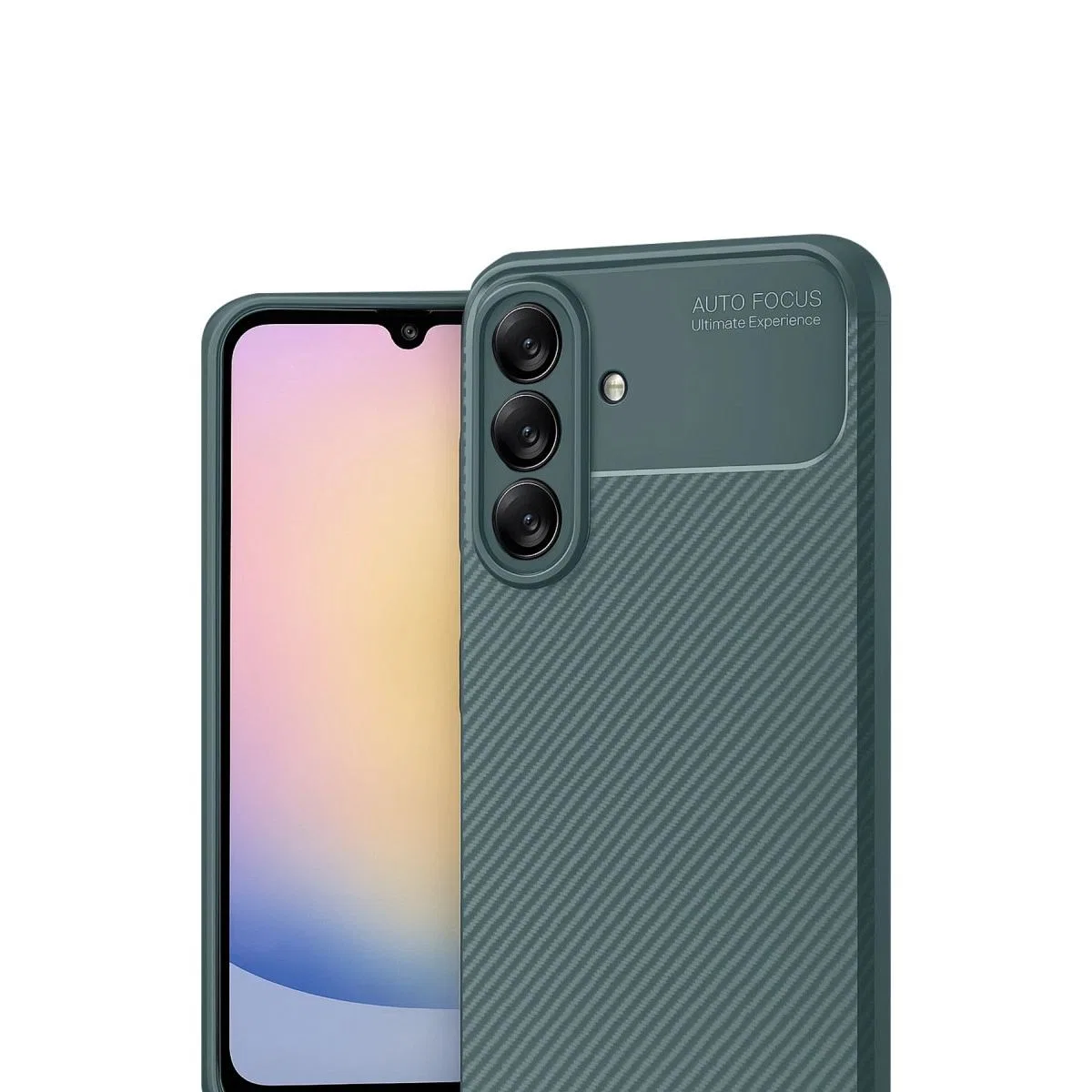 Samsung Galaxy A17 5g Auto Focus Karbon Kapak - Koyu Yeşil görsel 2