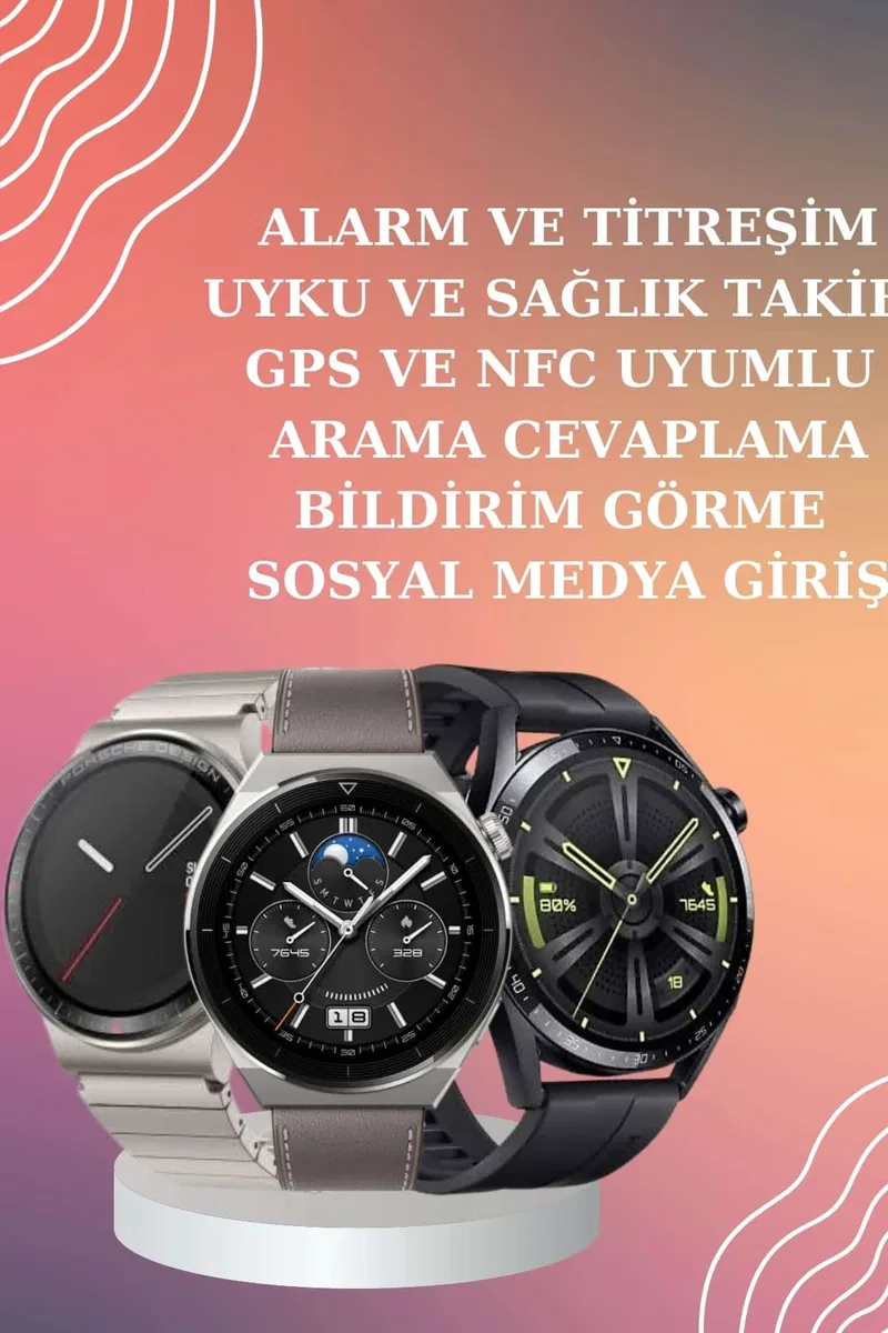 ANC Özellikli Bluetooth Kulaklık ve Amoled Ekran Akıllı Saat Uyku ve Sağlık Takibi Nabız Ölçer görsel 2