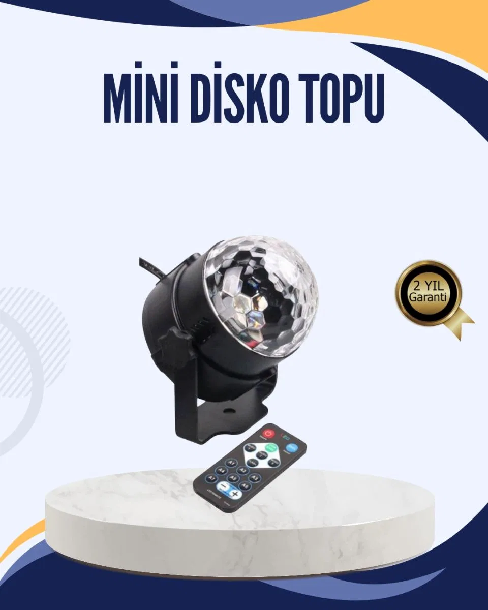 Müzik Sensörlü Renkli Led Parti Işığı