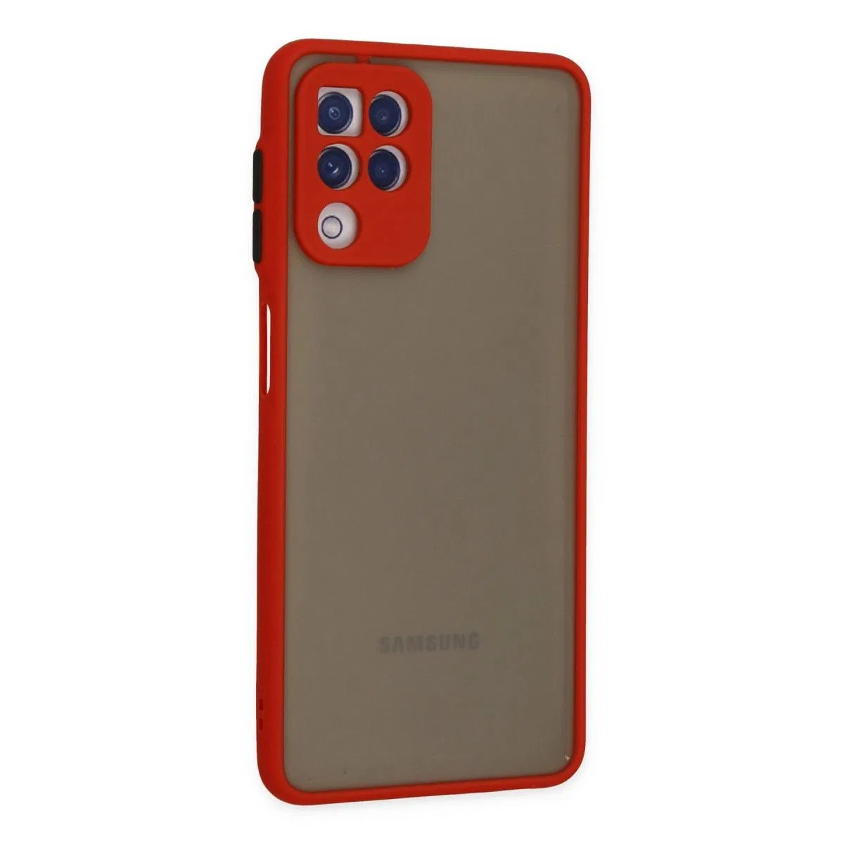 Samsung Galaxy A22 Kılıf Montreal Silikon Kapak - Kırmızı görsel 2