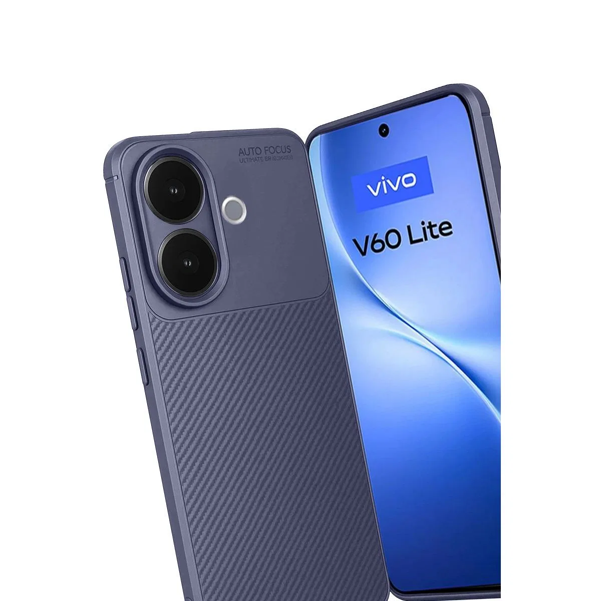 Vivo V60 Lite Auto Focus Karbon Kapak - Lacivert görsel 3