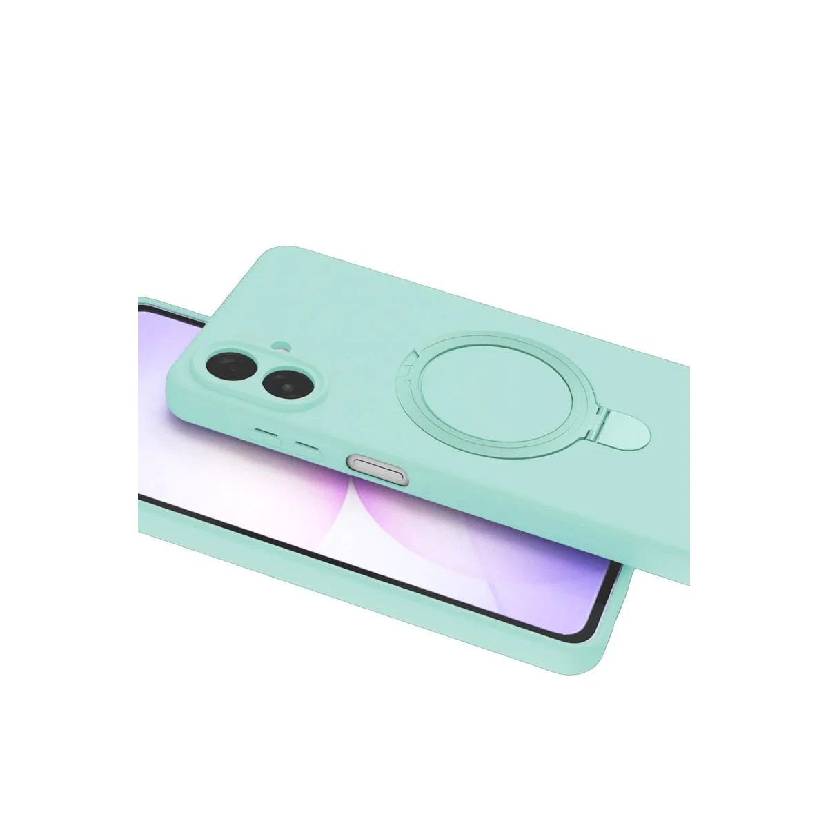 Samsung Galaxy A07 4g Regal Magsafe Standlı Kapak - Su Yeşili görsel 4