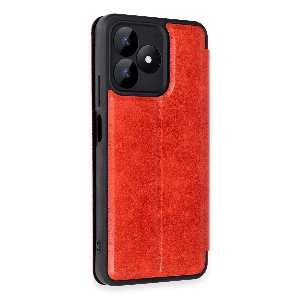 Realme Note 50 4g Kılıf Flip Cover - Kırmızı görsel 2