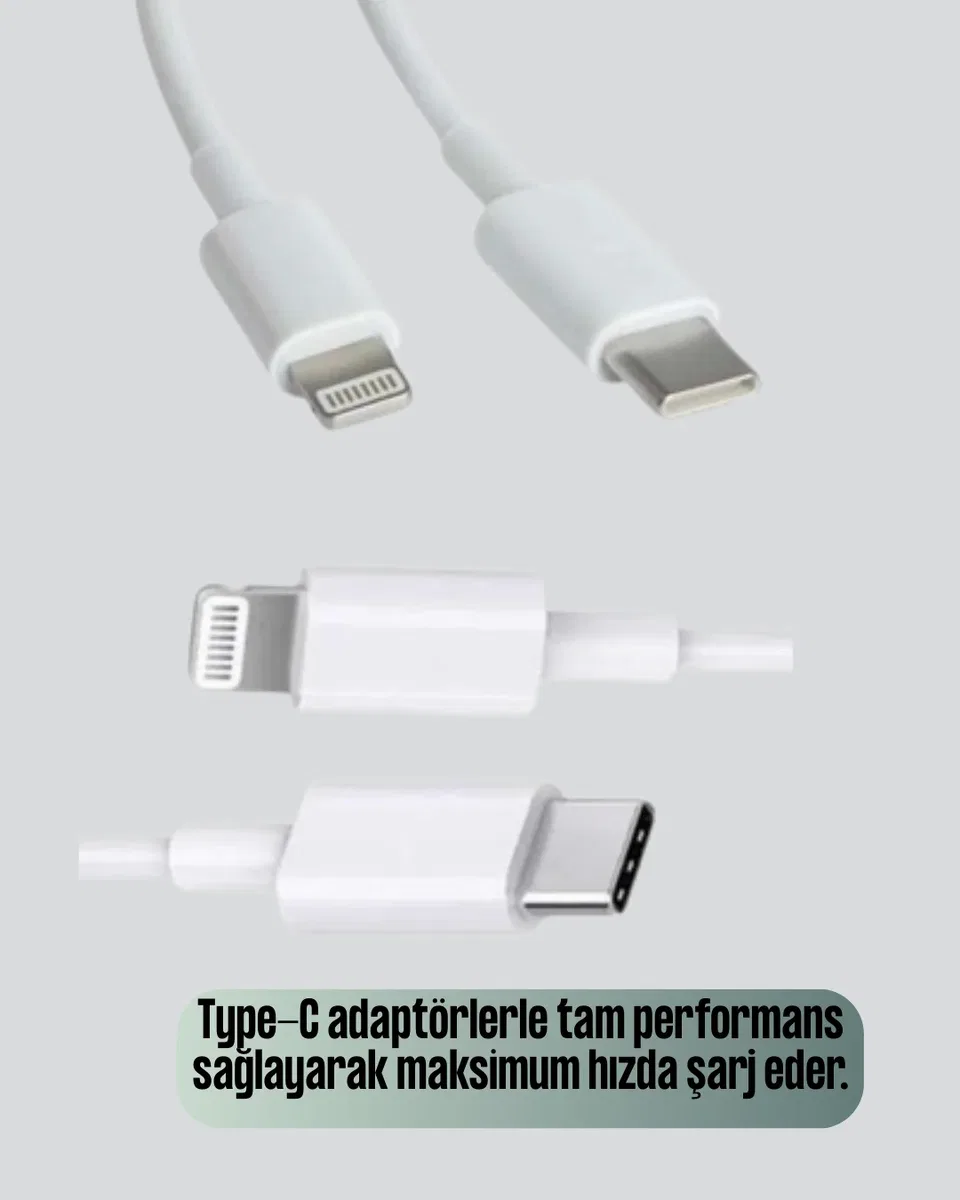 Dayanıklı TPE Lightning Kablo – 30W Hızlı Şarj ve Veri Transferi görsel 4