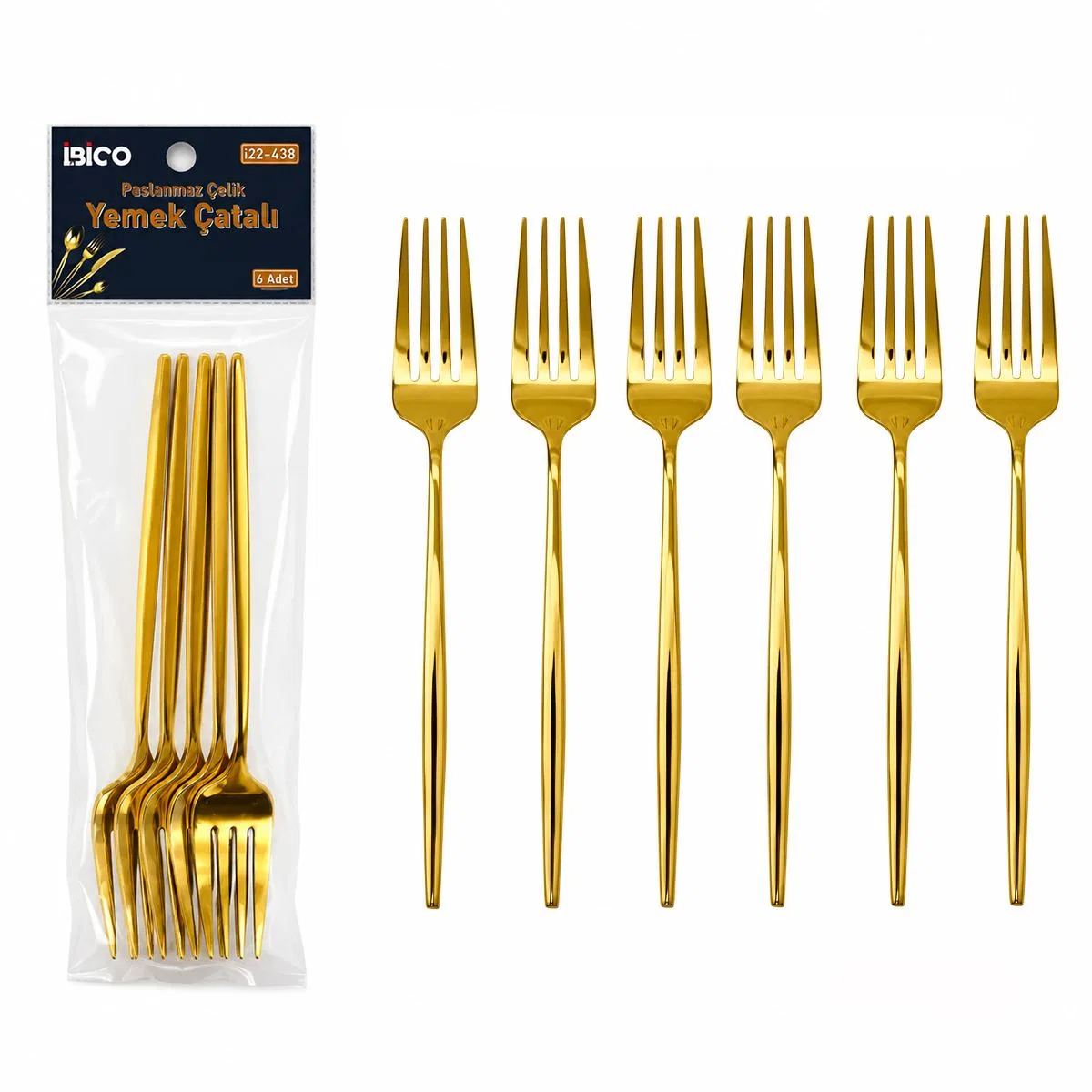 Gold Yemek Çatalı görsel 2