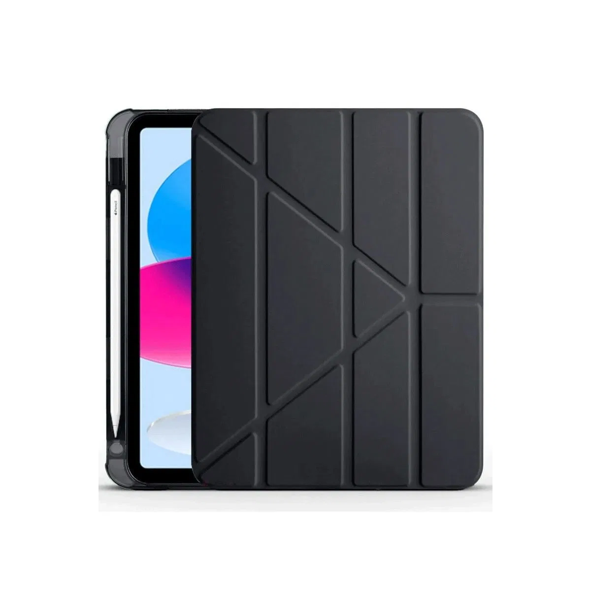 Apple İpad 2022 10. 9 (10. nesil) Kılıf Kalemlikli Mars Tablet Kılıfı - Siyah