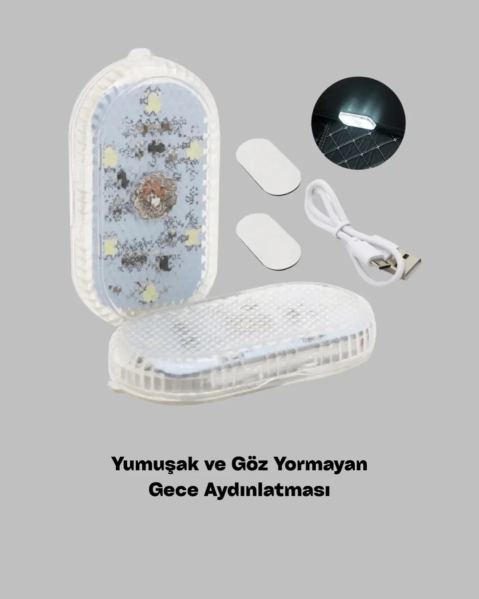 USB Şarjlı Çok Renkli Dokunmatik LED Gece Lambası görsel 4