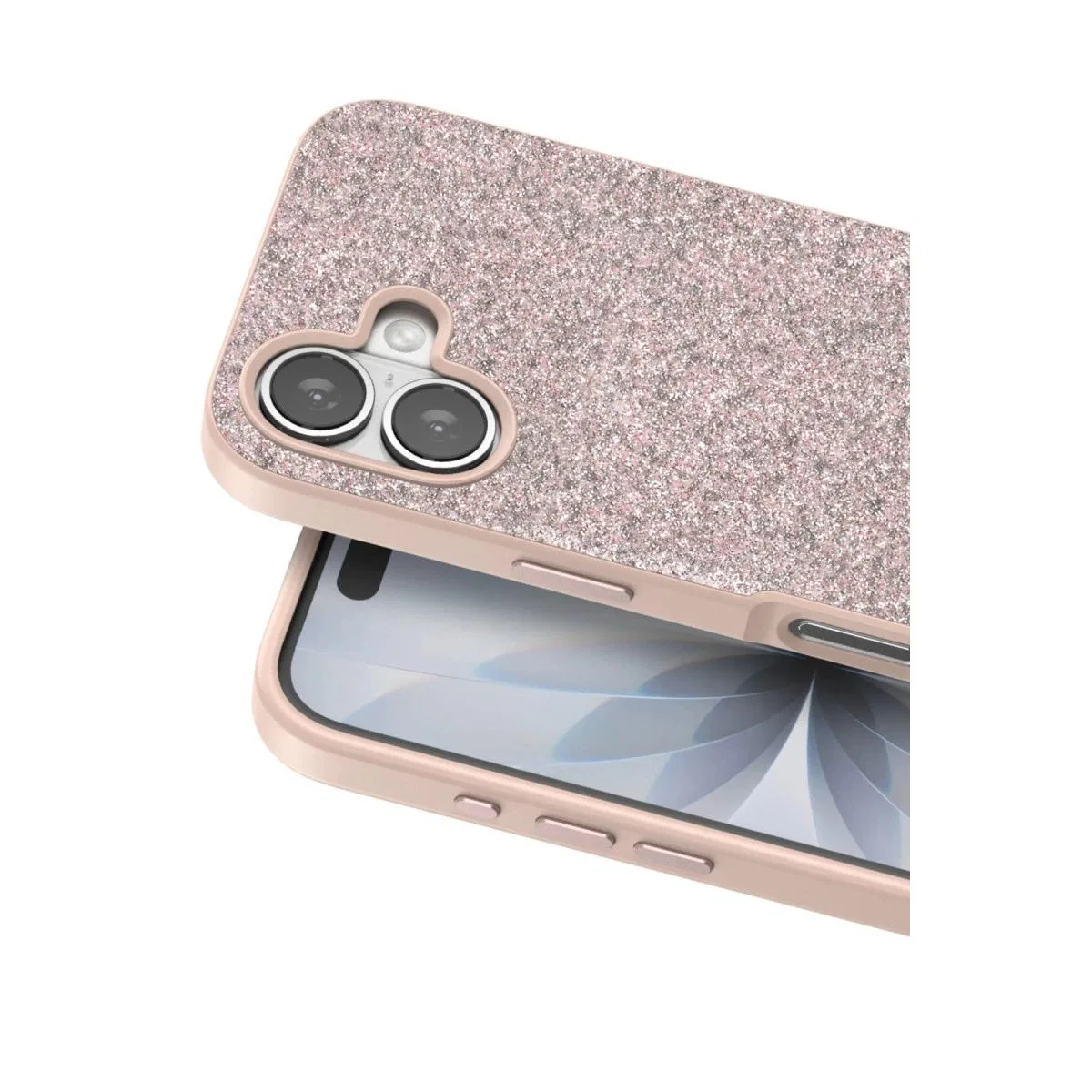 Onegif Apple İphone 17 Bright Simli Kapak - Pembe görsel 2