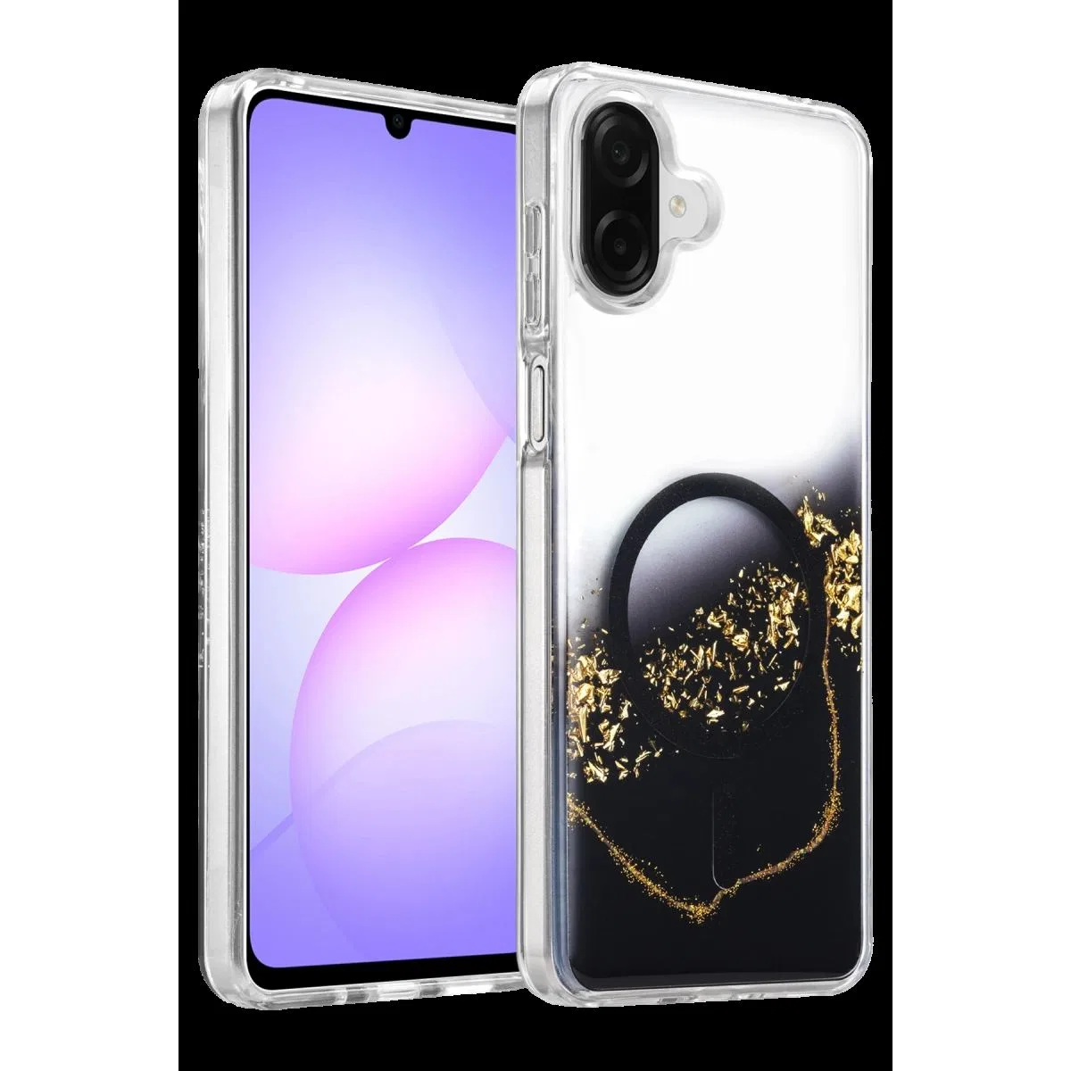 Onegif Samsung Galaxy A07 4g Lotus Simli Magsafe Kapak - Siyah