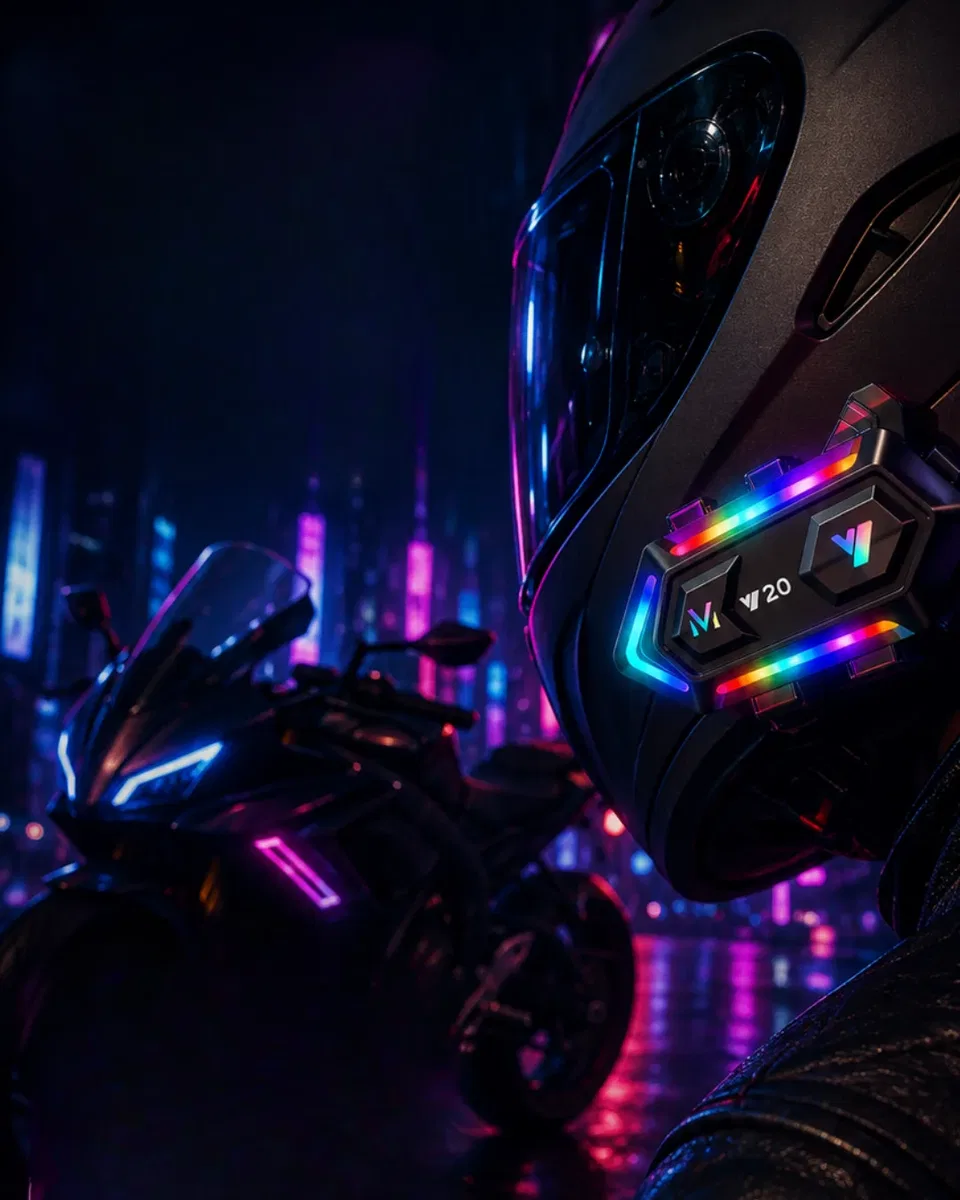 BT5. 3 Motosiklet Kask İletişim Sistemi Çift Telefon Destekli