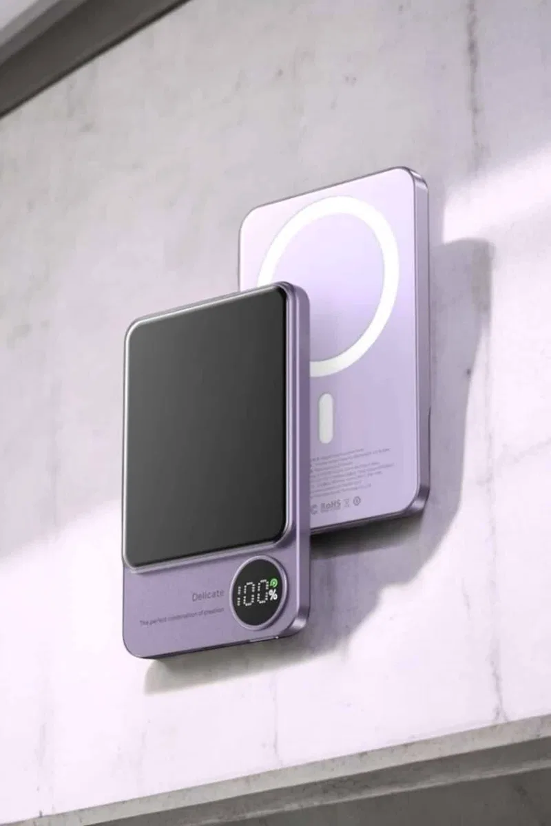 22. 5W Magsafe Kablosuz Şarjlı Powerbank Dijital Ekran ve Hızlı Şarj görsel 2