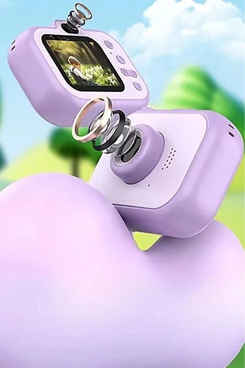 Dijital Fotoğraf Makinesi Çocuk Mini 1080p Hd Kamera Selfie Tripotlu Ön Arka Kamera görsel 6
