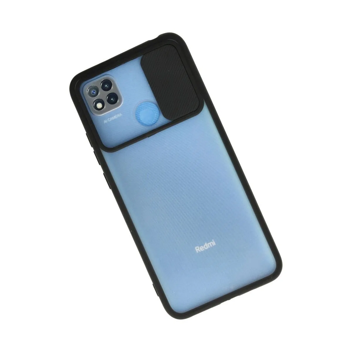 Xiaomi Redmi 9c Kılıf Palm Buzlu Kamera Sürgülü Silikon - Siyah görsel 2