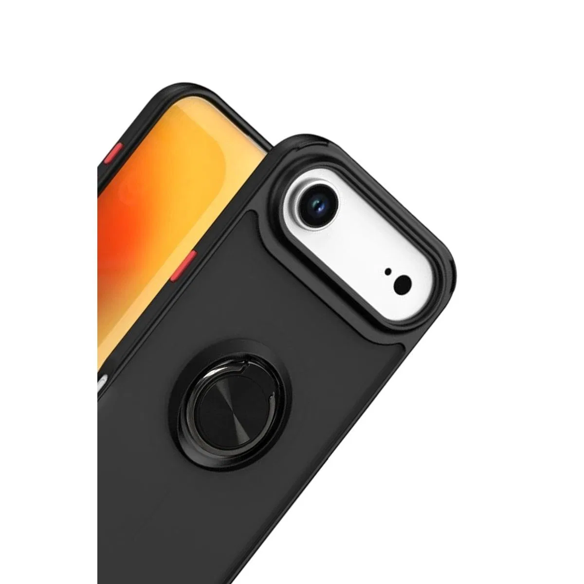 Apple İphone 17 Air Montreal Yüzüklü Silikon Kapak - Siyah görsel 2